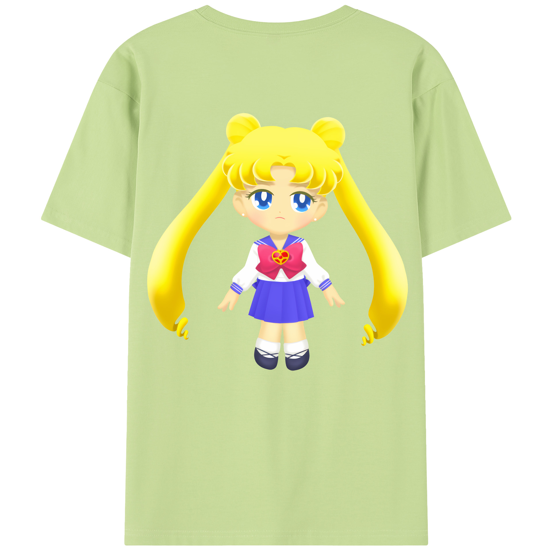 （画像用） 美少女戦士セーラームーン 愛野 美奈子 あいの みなこ Sailor Moon Aino Minako 綿100％半袖Tシャツ（背面プリント）